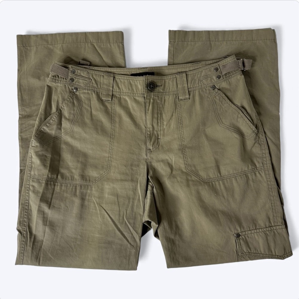 Tribal Casual‎ Cargo Pants Green Adjustable Waist Gorp Norm Outdoors Womens Sz 8